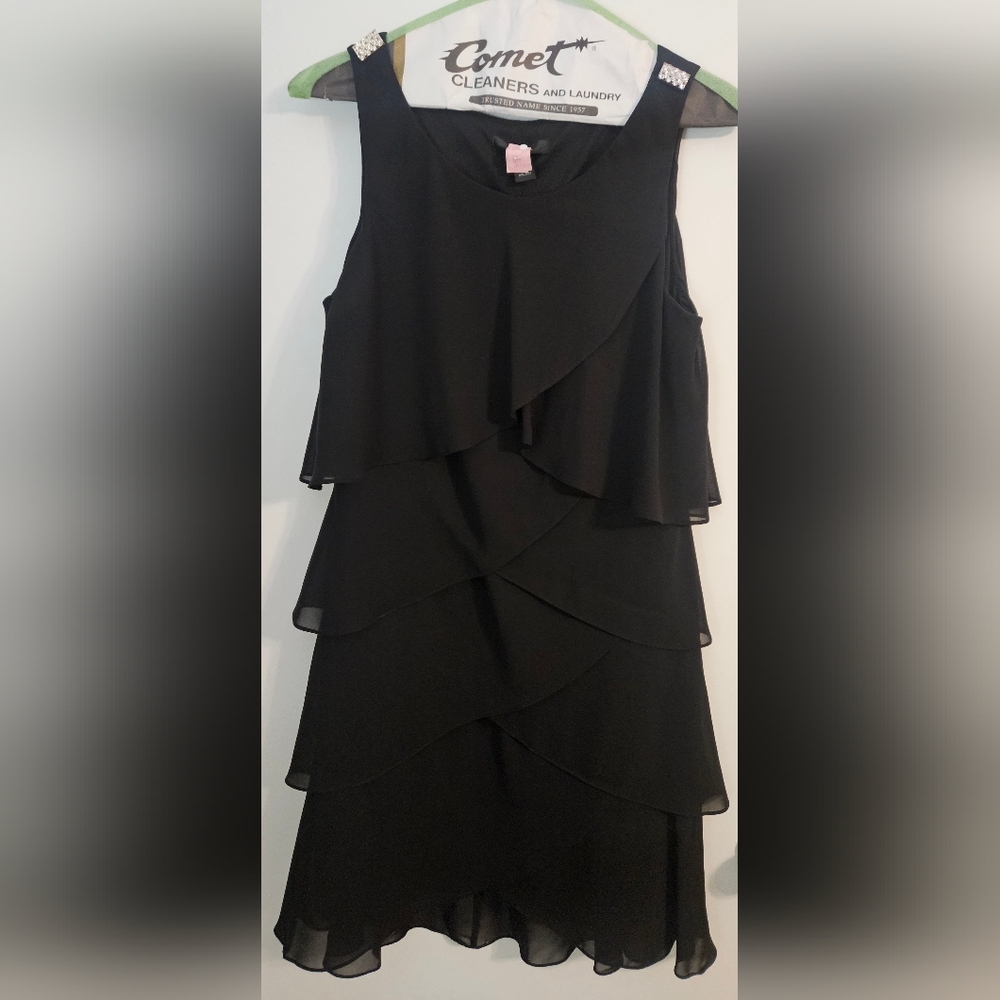 Elegant Black Layered Dress